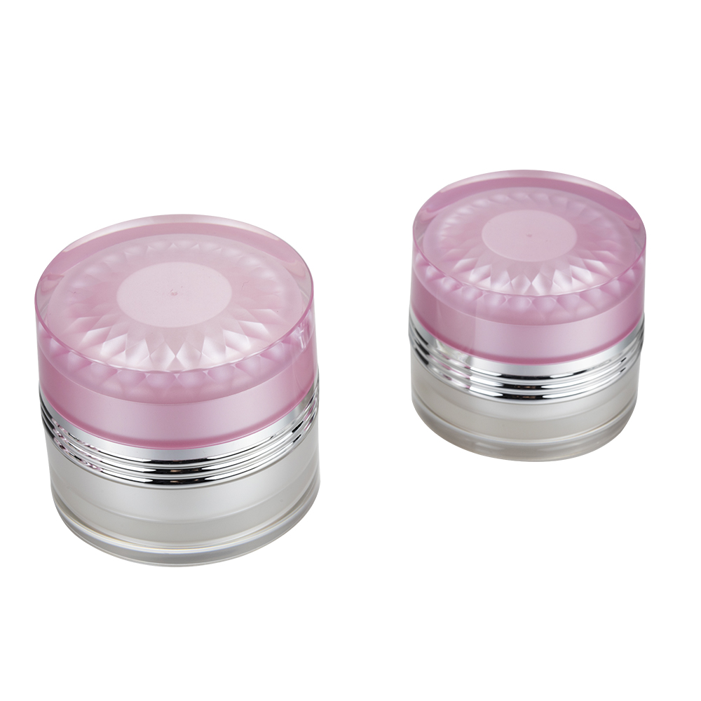 Wholesale High Quality 30g/50g Empty Round Double Wall Charming Cosmetics Packaging Containers Acrylic Cream Jar,Face Cream Jar