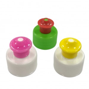 Low Price 28mm Colorful Plastic Bottle Push Pull Cap for Dish Detergent