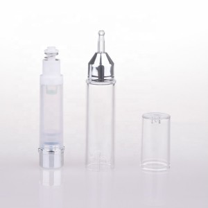 Silberne tragbare Augencreme-Airless-Spritzenflasche