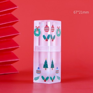 Krismasy tsy misy lipstick tube custom 3D santa claus printing lipstick container