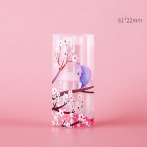 Tubos de pintalabios flores e pájaros esmerilado translucidez Lipblam botella alivio pintalabios pintura 3D tubos de brillo de labios