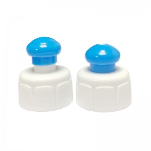 Capac de împingere și tragere pentru sticle de plastic colorat de 28 mm pentru detergent de vase