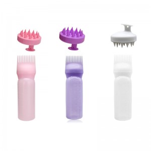 Comb Applicator Bottle Clear Scale Design Ergonomic Plastic Hair Coloring Bottle ສໍາລັບຜົມ