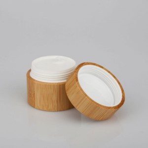 2oz 4oz 8oz Bamboo Lids Glass Cosmetic Storage Jar
