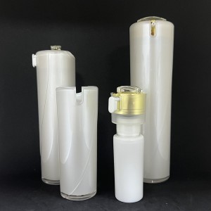 Tilpas kosmetisk plastik akryl lotionpumpeflaske