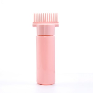 Πλαστικό μπουκάλι εφαρμογή χτένας μαλλιών και βούρτσας εφαρμογής λαδιού χτένας βαφής μαλλιών