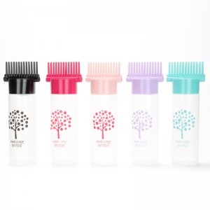 ქარხნული გაყიდვები 6 OZ თმის საღებავის საცხობი ზეთის ბოთლები Comb Applicator Bottle