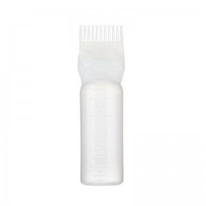 Pettine e spazzola per capelli Applicatore di tintura per capelli Applicatore di pettine per olio Bottiglia di plastica