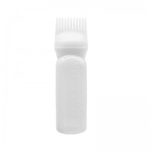 Bottle Applicator Comb Scale Clear Scale Sêwirana Ergonomîk Botlê Rengkirina Porê Plastîk ji bo Por