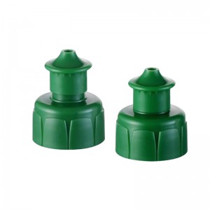 Capac de împingere și tragere pentru sticle de plastic colorat de 28 mm pentru detergent de vase