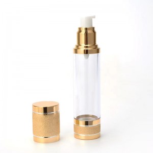 cosmetic packaging custom rose gold airless bottle