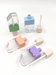 Brillo de labios de xeado Liptint Rebranding Brillo de labios líquido de cor brillante Tubo de brillo de labios personalizado de luxo