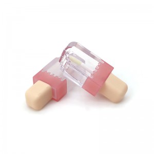 Ice Cream Lip Gloss Liptint Rebranding Glossy Colour Liquid Lipstick Tube Lipgloss Personnalisatu di Lussu