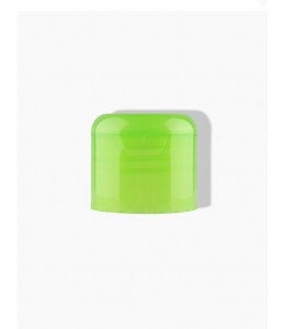 Garrafas vazias de plástico transparente com tampa superior de disco verde