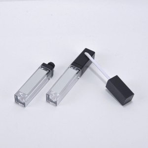 7ml ສີບົວ led light frosted clear lipgloss container lip gloss tubes with mirror