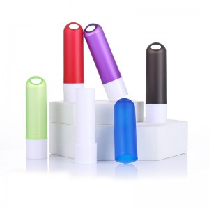 Runder mattrosa Lippenbalsam-Lippenstift-Behälter für Make-up-Tuben auf Lager
