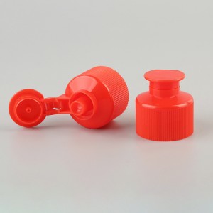 PP itxiera 28 mm-ko plastikozko tapa iraulgarria gel ukendurako