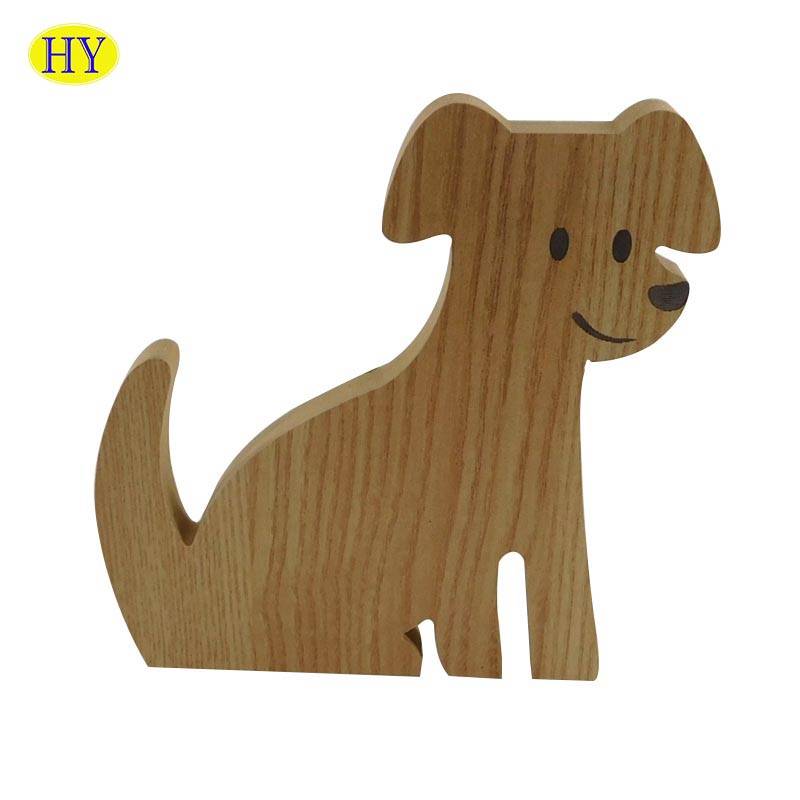 Wholesale Custom Handmade DIY Self Stand Dog Wood Craft