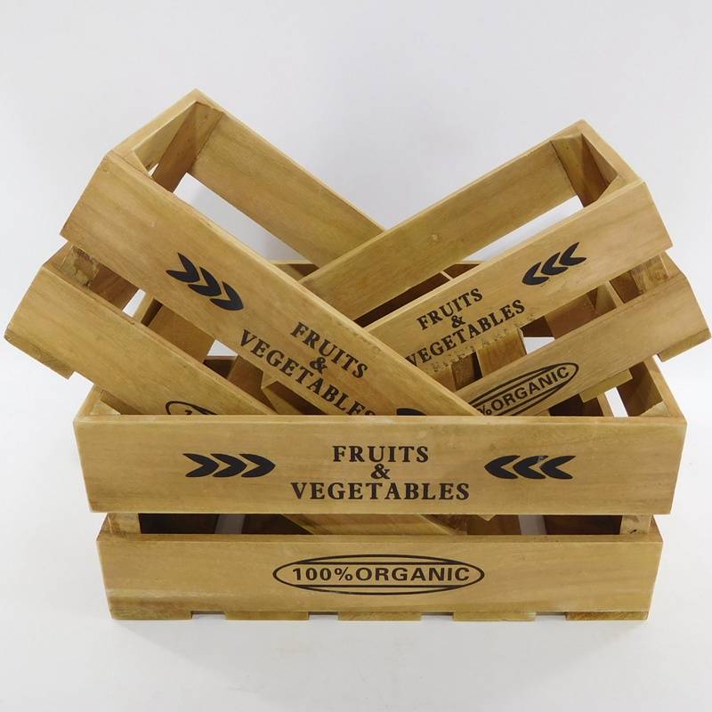 China Wholesale Stackable Wooden Boxes Products Factories - Wholesale handmade wood crate – Huiyang