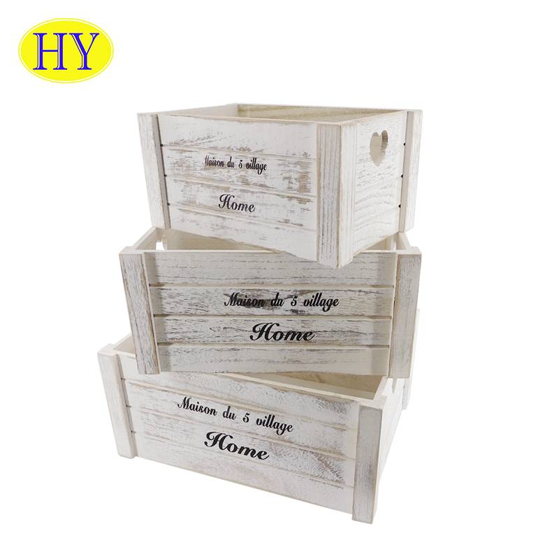 Cheapest Price Custom Wood Cutting Boards - High quality Eco-Friendly Wood Box Fruit Crate Wooden Vegetable Crates – Huiyang