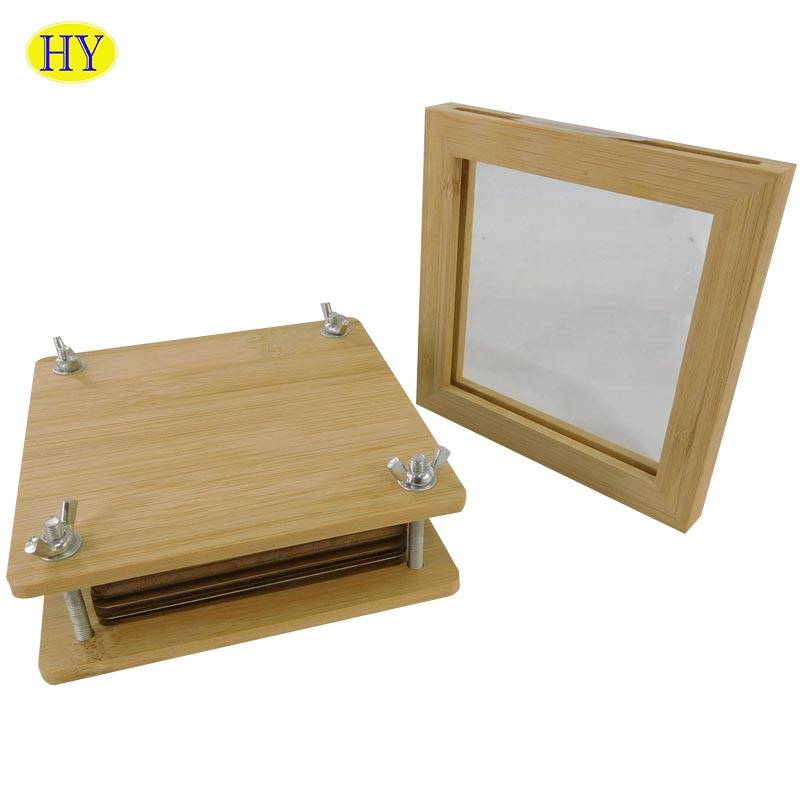 Cheap Discount Small Wooden Picture Frames Manufacturers Suppliers - DIY Tools  Bamboo  Flower Press With Photo Frame – Huiyang