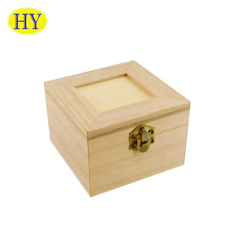 Wholesale Custom Unfinished Wood Small Box For Photos