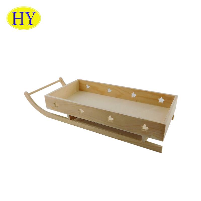 High Quality Cheap natural Wooden Serving Fruit Tray With Handle