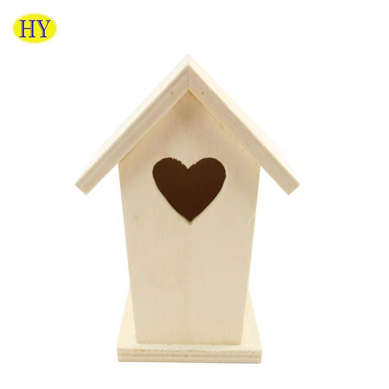 Wholesale Simple Cheap Unfinished Wooden Bird House