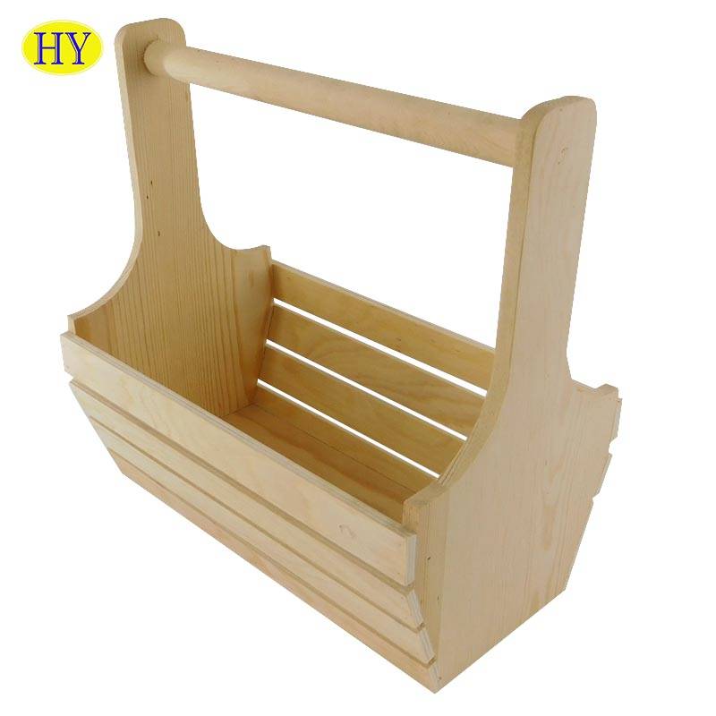 factory Outlets for Wooden Box With Dividers - Custom Unfinished  Wood Beer Caddy Wooden Bottle Carrier – Huiyang