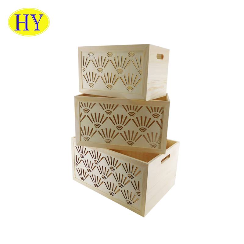 OEM Manufacturer Small Wooden Storage Box - Wholesale high quality wooden fruit crate vegetables mini wooden crates – Huiyang