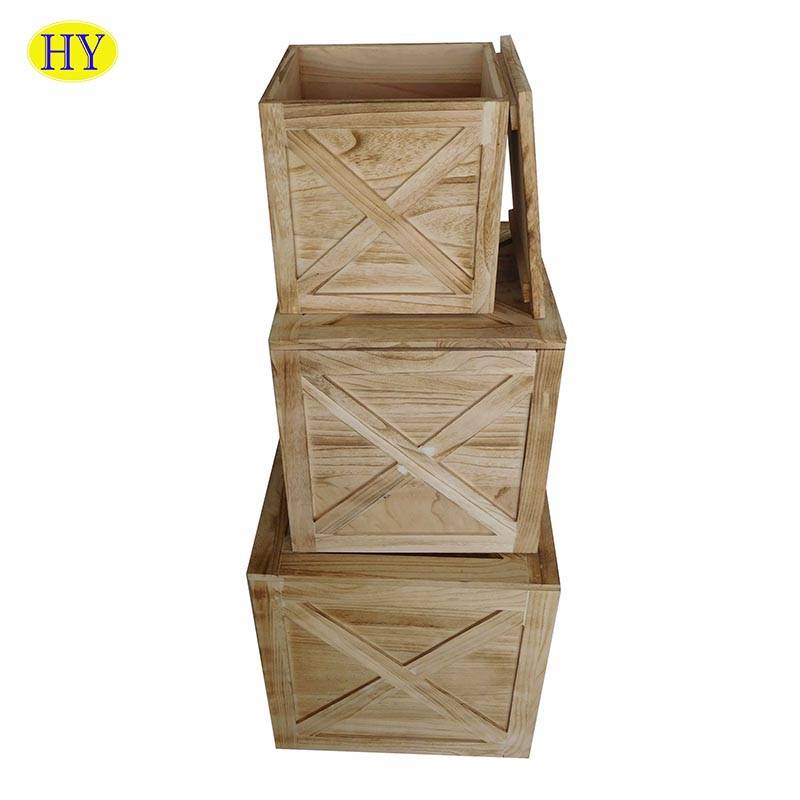 Reasonable price for Unfinished Wooden Photo Frame - Wholesale Unfinished Custom Storage Trunk Big Wood Box – Huiyang