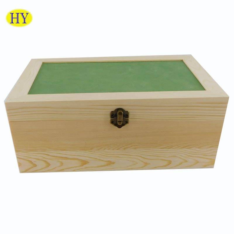 Wholesale Desktop Organizer Custom Wood Box With Movable Tray