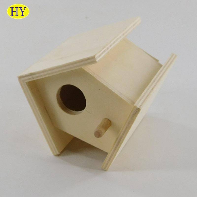 Wholesale Simple Cheap Unfinished Wooden Bird Nestbox