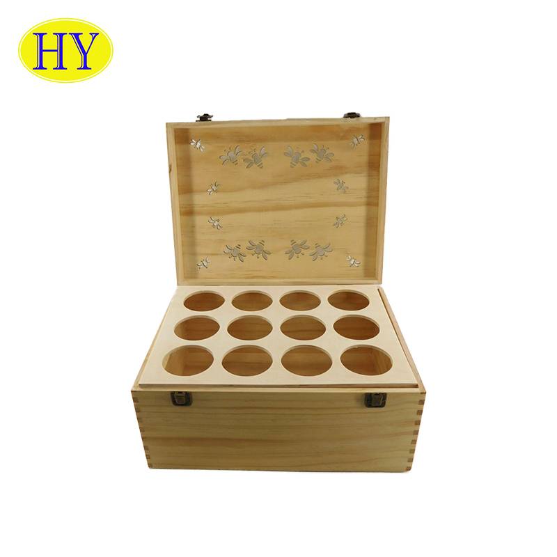 China Wholesale Wooden Storage Boxes With Drawers Manufacturers Suppliers - Wholesale Natural Wood Honey Box – Huiyang