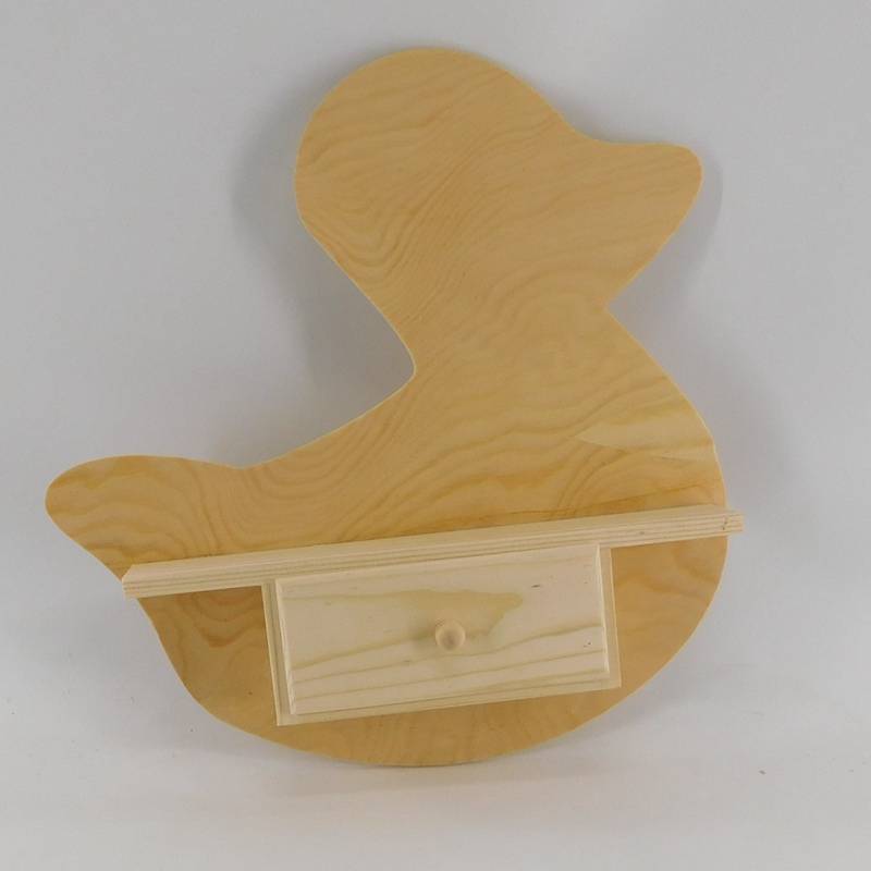 custom natural unfinished  wooden wall hanger with drawer wholesale