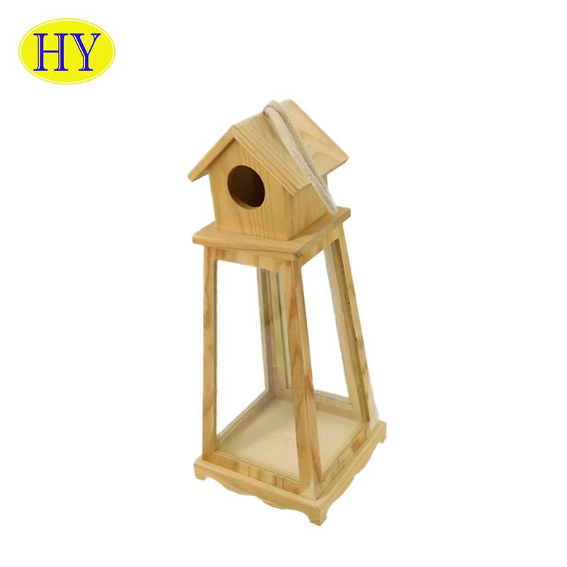Eco-Friendly Shabby Chic Wooden Birdhouse Rustic wood carved bird houses