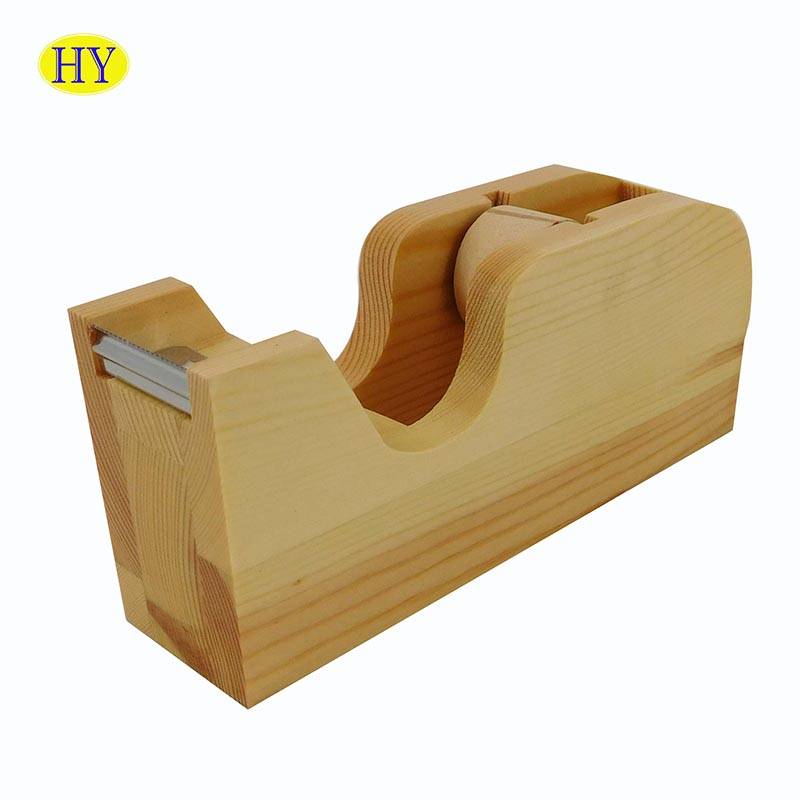 Cheap Discount Freestanding Wooden Letters Manufacturers Suppliers - Wholesale Custom  Wooden Stationery Wood Tape Dispenser – Huiyang