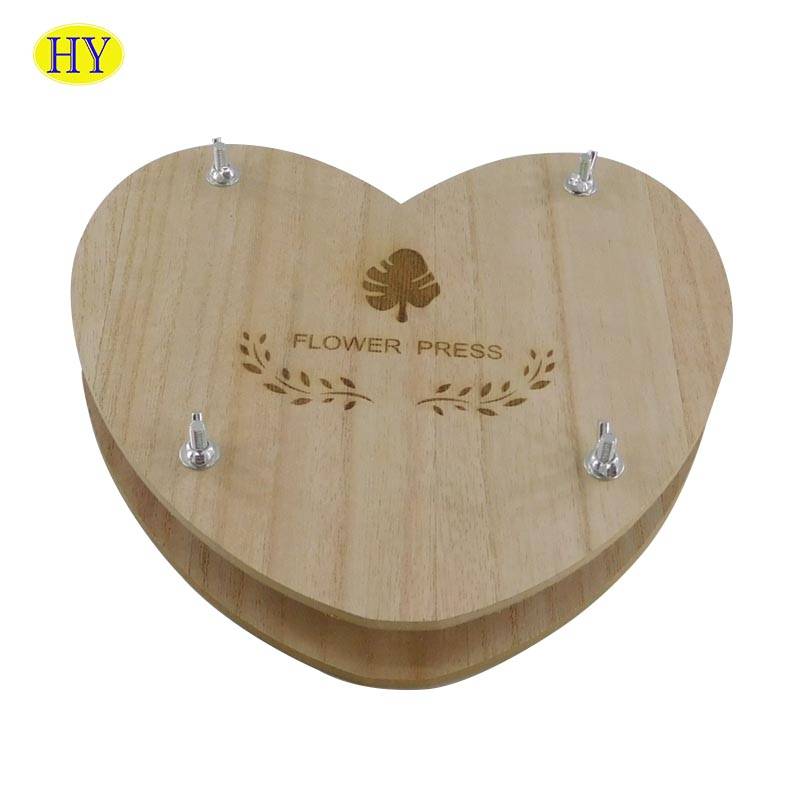 China Wholesale White Wooden Candle Holders Manufacturers Suppliers - Wholesale DIY Tools Heart Shape Wood Flower Press – Huiyang