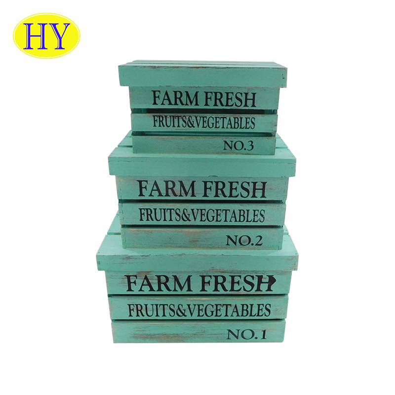 Cheap Discount Wooden Milk Crates Manufacturers Suppliers - Wholesale Cheap Wooden Storage Fruit Vegetables Crates For Sale – Huiyang