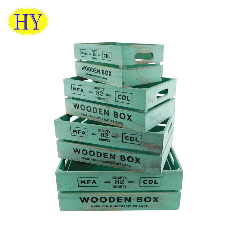 Wooden Factory Vintage Rectangle Crate Beer Bottle Crates for Storage