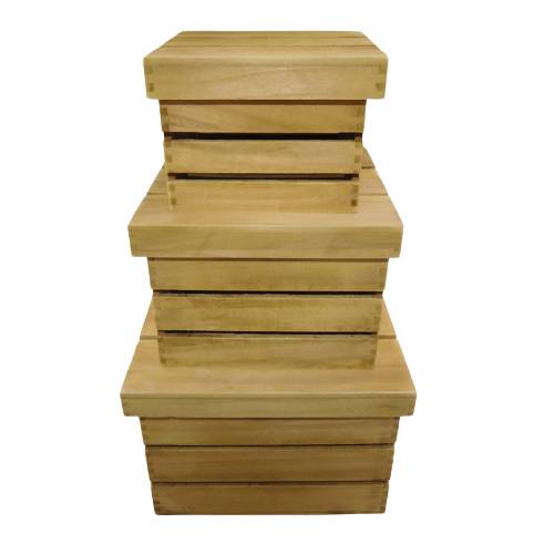 China Wholesale Wooden Slide Box Product Factory - custom wooden slat crate box with lid wholesale – Huiyang