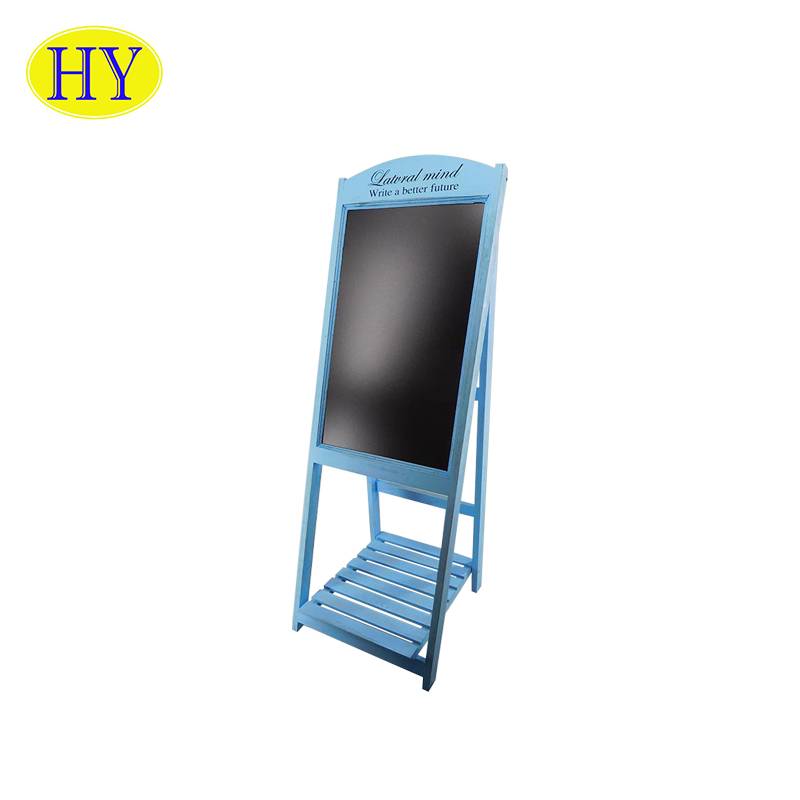 Standing Wooden Frame display easel Blackboard With Stand For Restaurant Party