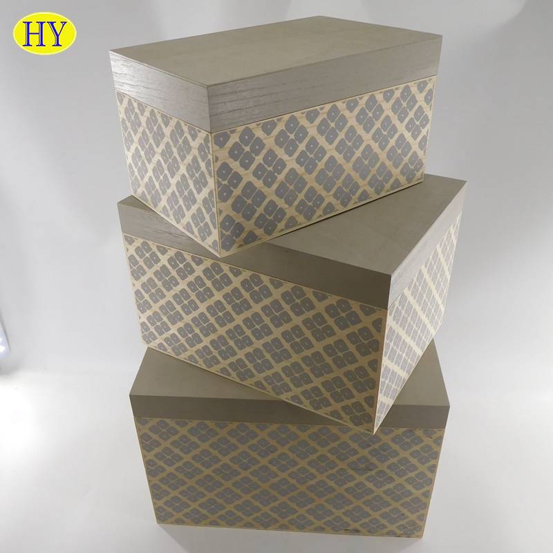 custom design wooden storage box with lift lid wholesale