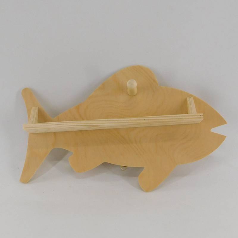 custom shape natural unfinished  wooden wall hanger with hook for clothes wholesale