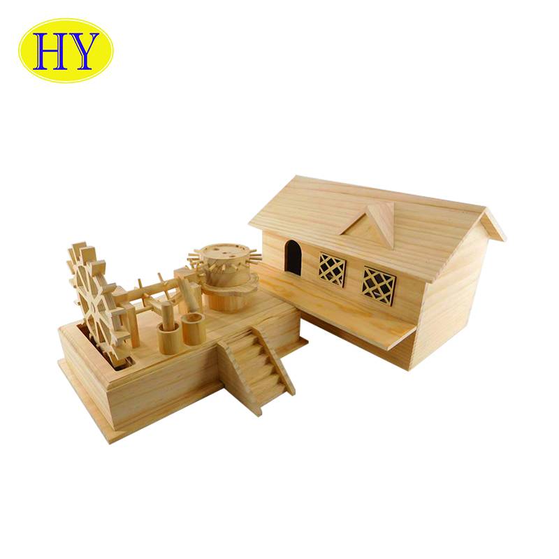 Wholesale Custom Natural Unfinished Wooden Doll House Wholesale for sale
