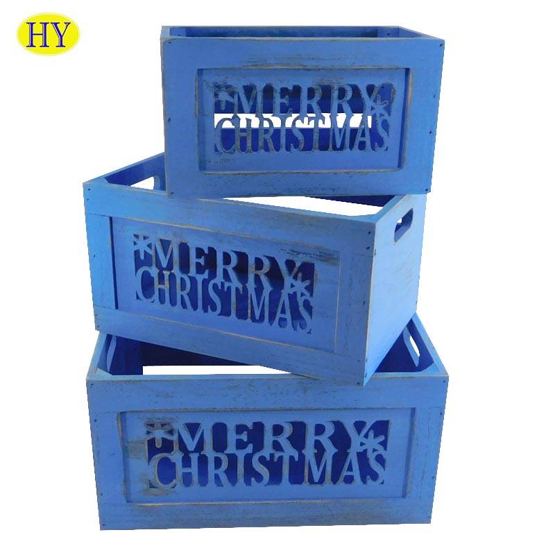 One of Hottest for Wooden Napkin Holder - Wholesale Custom Colour  Wooden Crate For Fruit and Vegetable – Huiyang