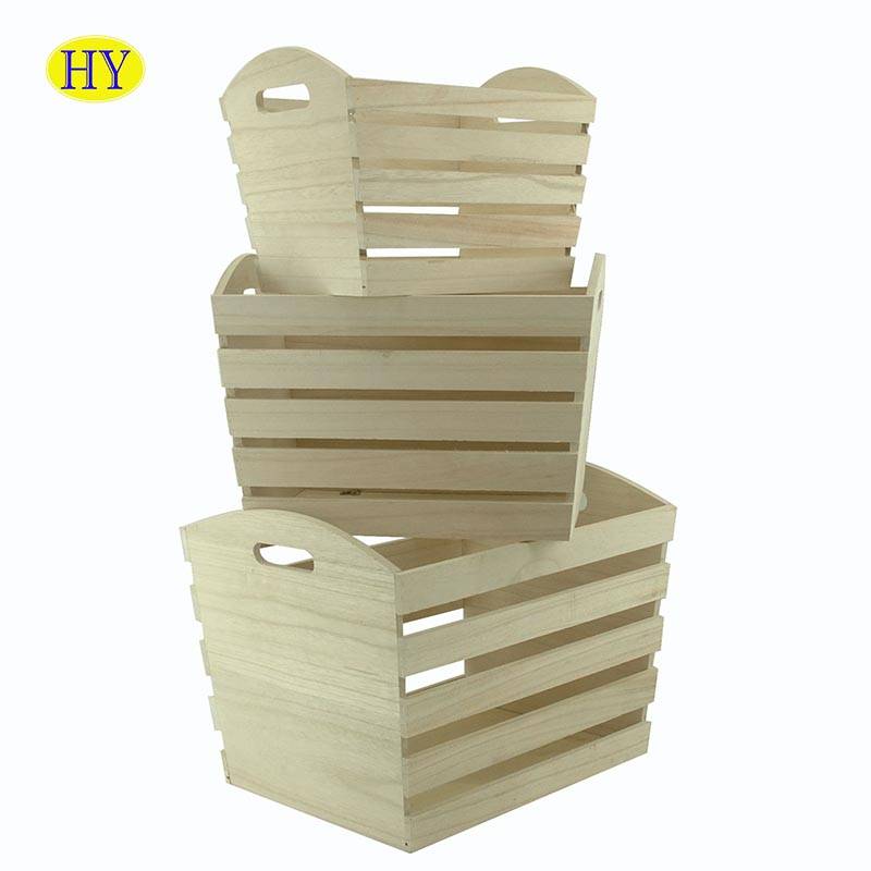 Wholesale Unfinished Custom Wooden Storage Crate