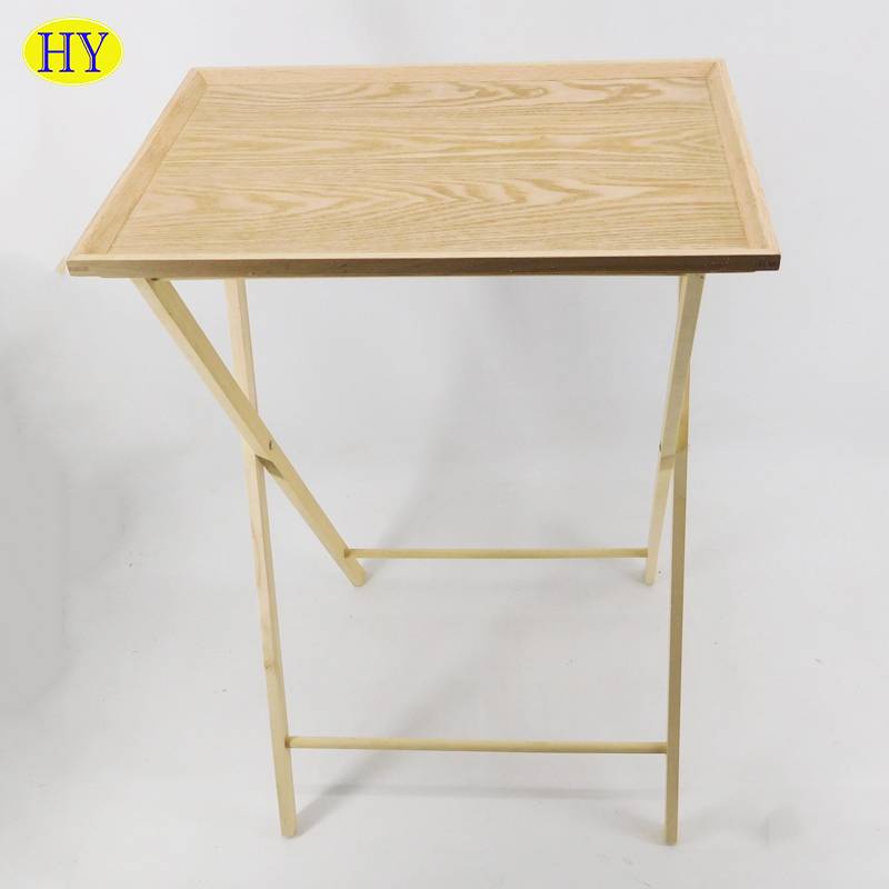 Cheap Discount Wood Tray Manufacturers Suppliers - custom natural unfinished wooden serving tray table wholesale – Huiyang