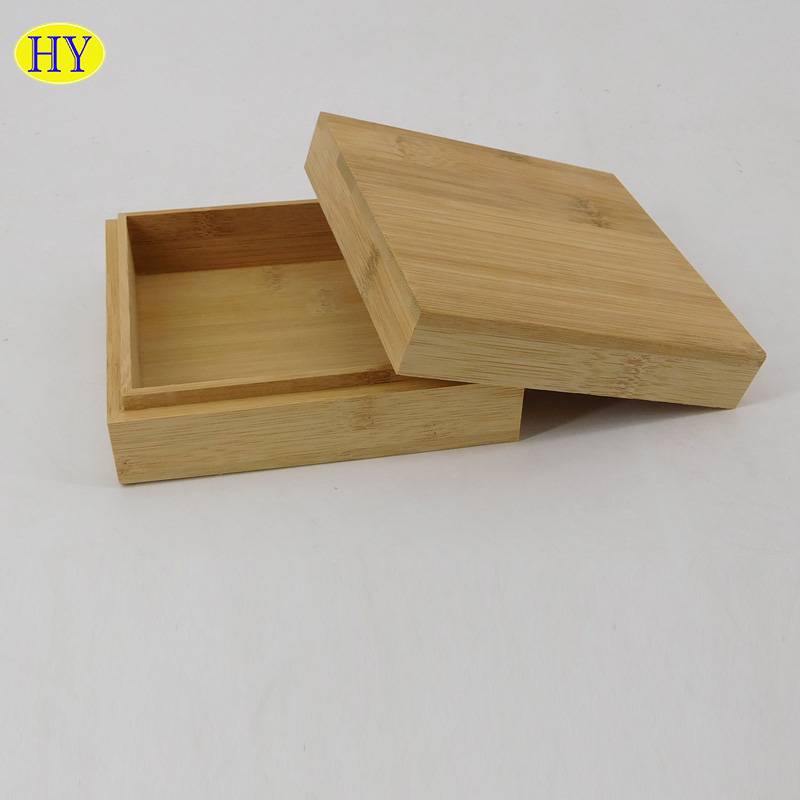 Cheap Discount Wooden Hinged Box Manufacturers Suppliers - custom natural unfinished bamboo wood box packaging wholesale – Huiyang