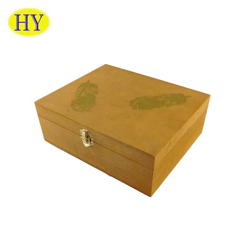 Wholesale Stained Colour  Wooden Compartment Box